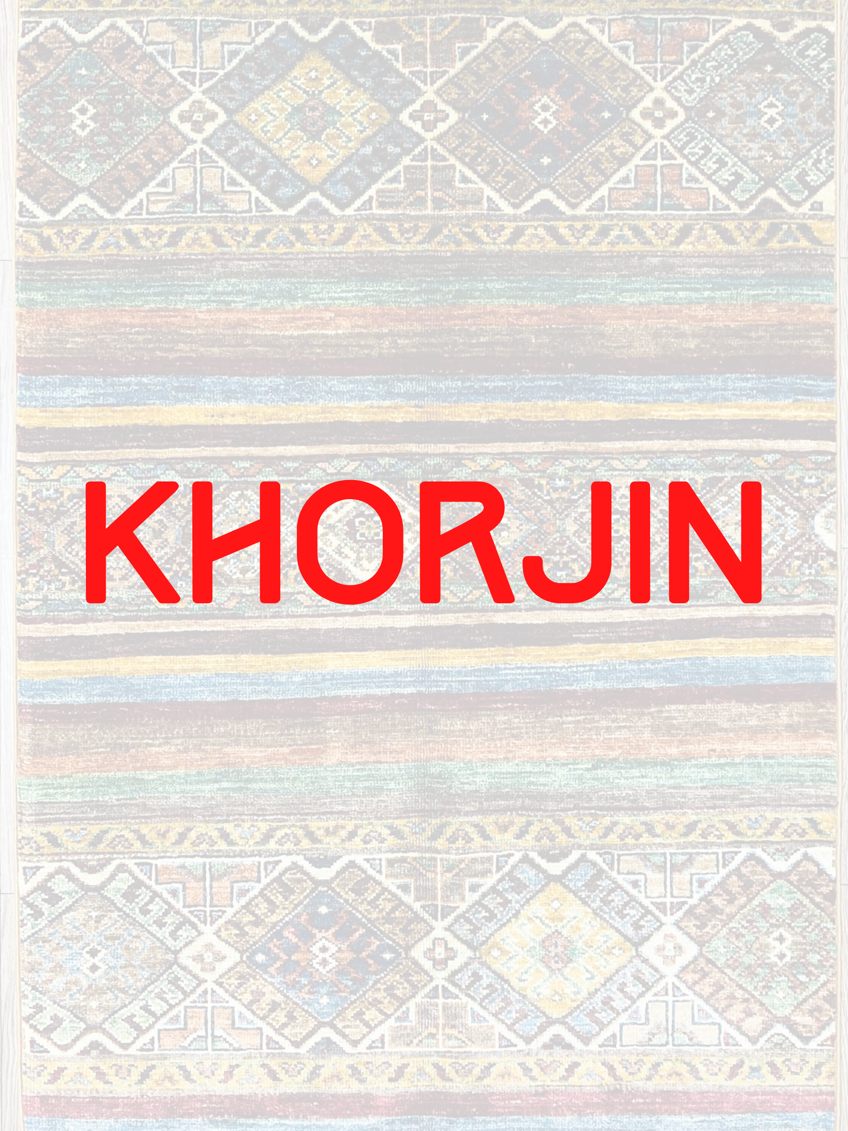 3x4 Khorjin Area Rug striped Afghan Hand Knotted Geometric Oriental Natural  Wool Rug Office Rug Kitchen Rug kids Room Rug Foyer Rug 