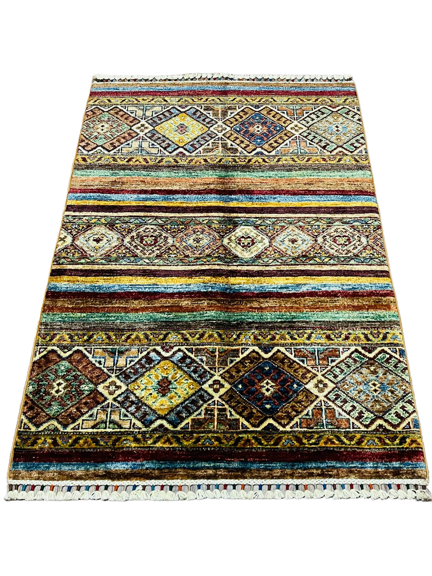 Afghan Handmade Rug - Tribal Khorjin – 4’ 0’’ x 2’ 8’’