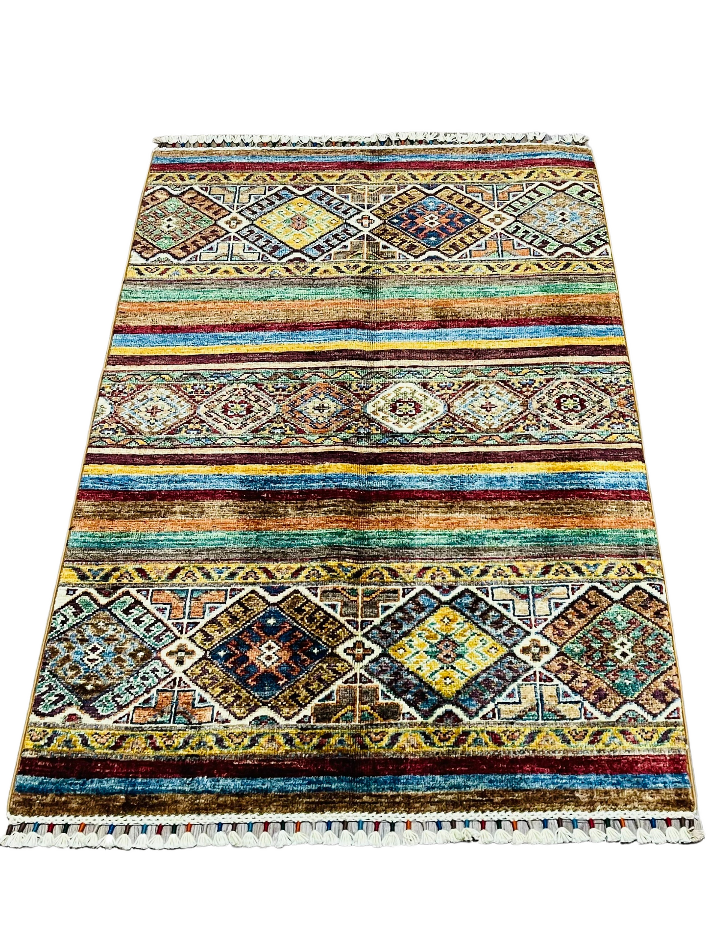 Afghan Handmade Rug - Tribal Khorjin Area Rug – 4’ 1’’ x 2’ 7’’