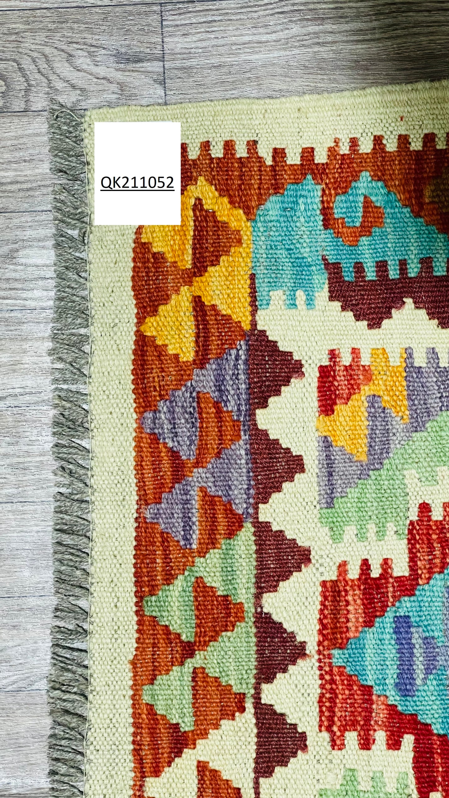 Colorful, Handwoven, Fine Afghan Maimana Kilim - Reversible Runner Rug - 6’ 3’’ x 2’ 0’’