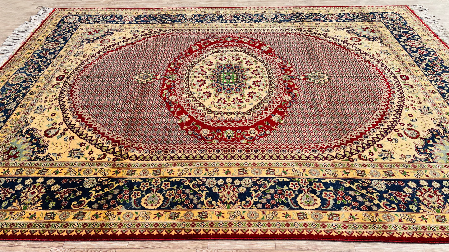 One of a Kind, Pure Wool, Naturally Dyed, Hand Knotted, Fine Afghan Tribal Merinos Area Rug – 11’ 5’’ x 8’ 6’’