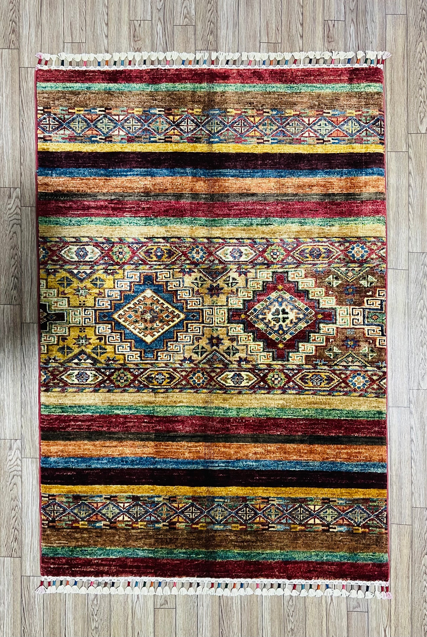 Afghan Handmade Rug - Tribal Khorjin – 4’ 0’’ x 2’ 8’’
