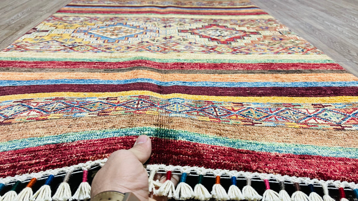 Afghan Handmade Rug - Tribal Khorjin – 4’ 0’’ x 2’ 8’’