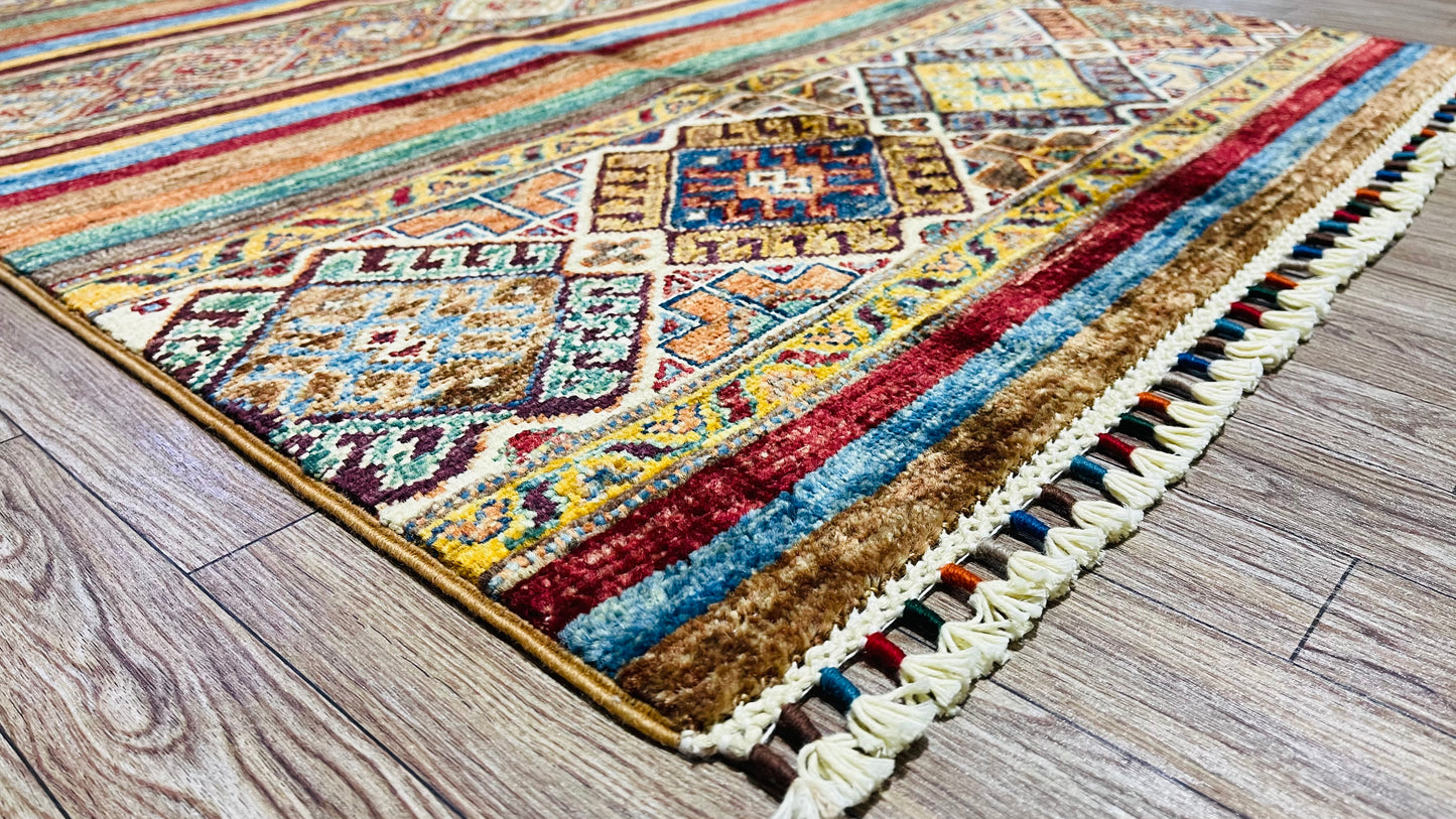 Afghan Handmade Rug - Tribal Khorjin Area Rug – 4’ 1’’ x 2’ 7’’