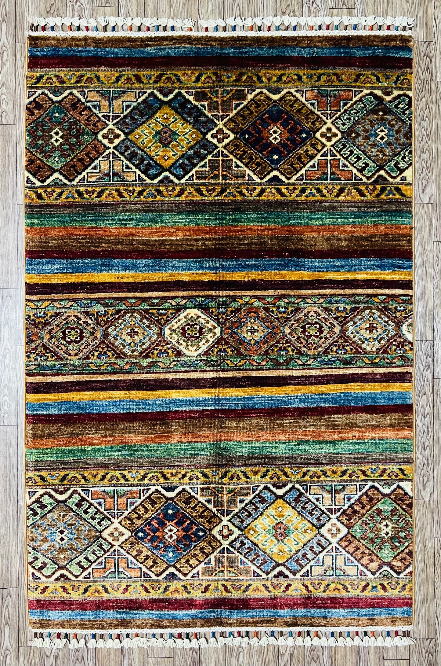 Afghan Handmade Rug - Tribal Khorjin Area Rug – 4’ 1’’ x 2’ 7’’