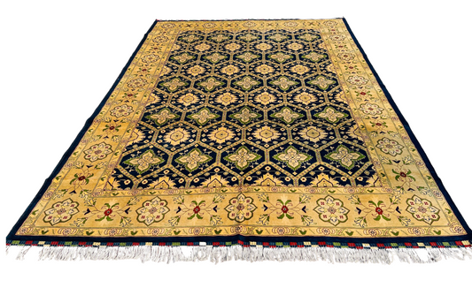 One of a Kind, Pure Wool, Naturally Dyed, Hand Knotted, Fine Afghan Tribal Merinos Area Rug – 11’ 4’’ x 7’ 11’’