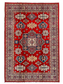 Pure Wool, Naturally Dyed, Hand Knotted, Fine Afghan Traditional Kazak Area Rug – 9’ 5’’ x 6’ 5’’