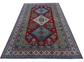 Pure Wool, Naturally Dyed, Hand Knotted, Fine Afghan Traditional Kazak Area Rug – 8’ 12’’ x 5’ 11’’