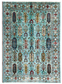 One of a Kind, Pure Wool, Naturally Dyed, Hand Knotted, Fine Afghan Traditional Waziri Area Rug - 8' 0'' x 5' 9''