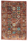 One of a kind, Pure Wool, Naturally Dyed, Hand Knotted, Fine Afghan Traditional Waziri Area Rug – 5’ 12’’ x 3’ 11’’