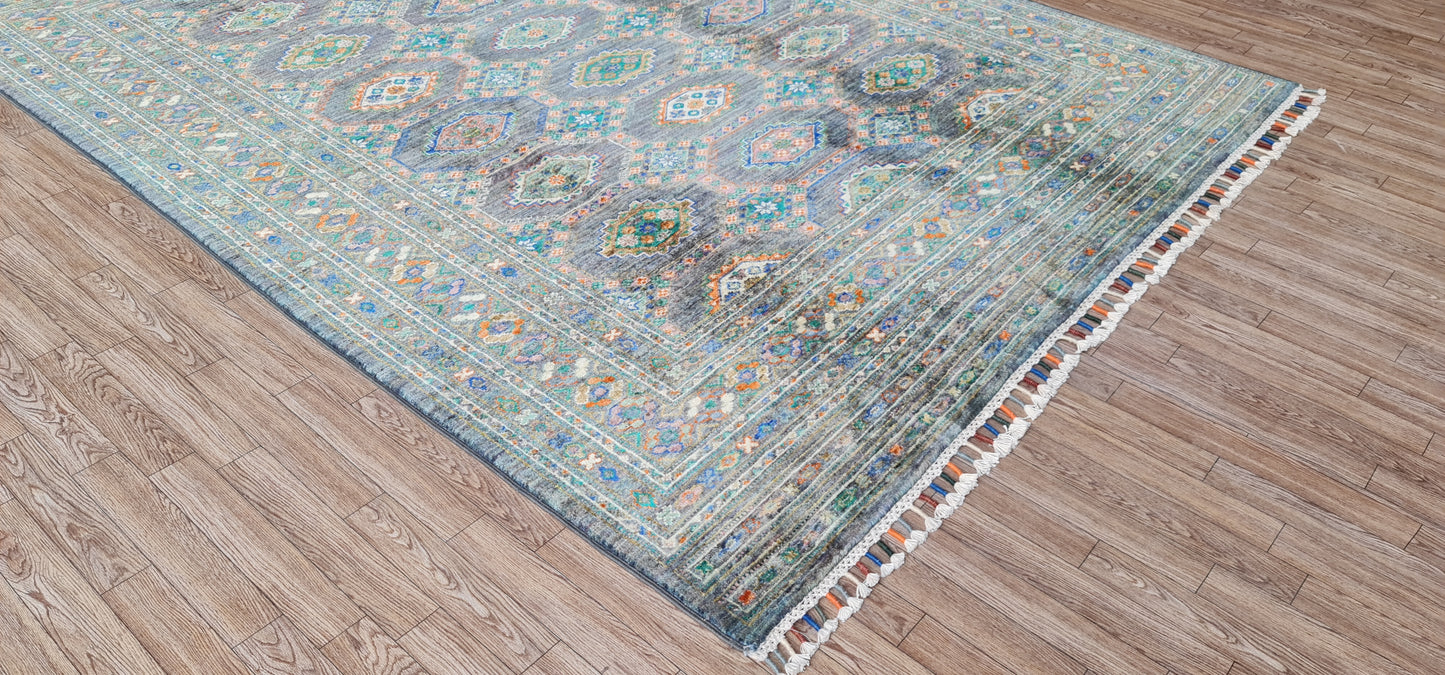 One of a Kind, Fine, Pure Wool, Naturally Dyed, Hand Knotted, Afghan Traditional Waziri Area Rug - 7’ 1’’ x 5’ 5’’