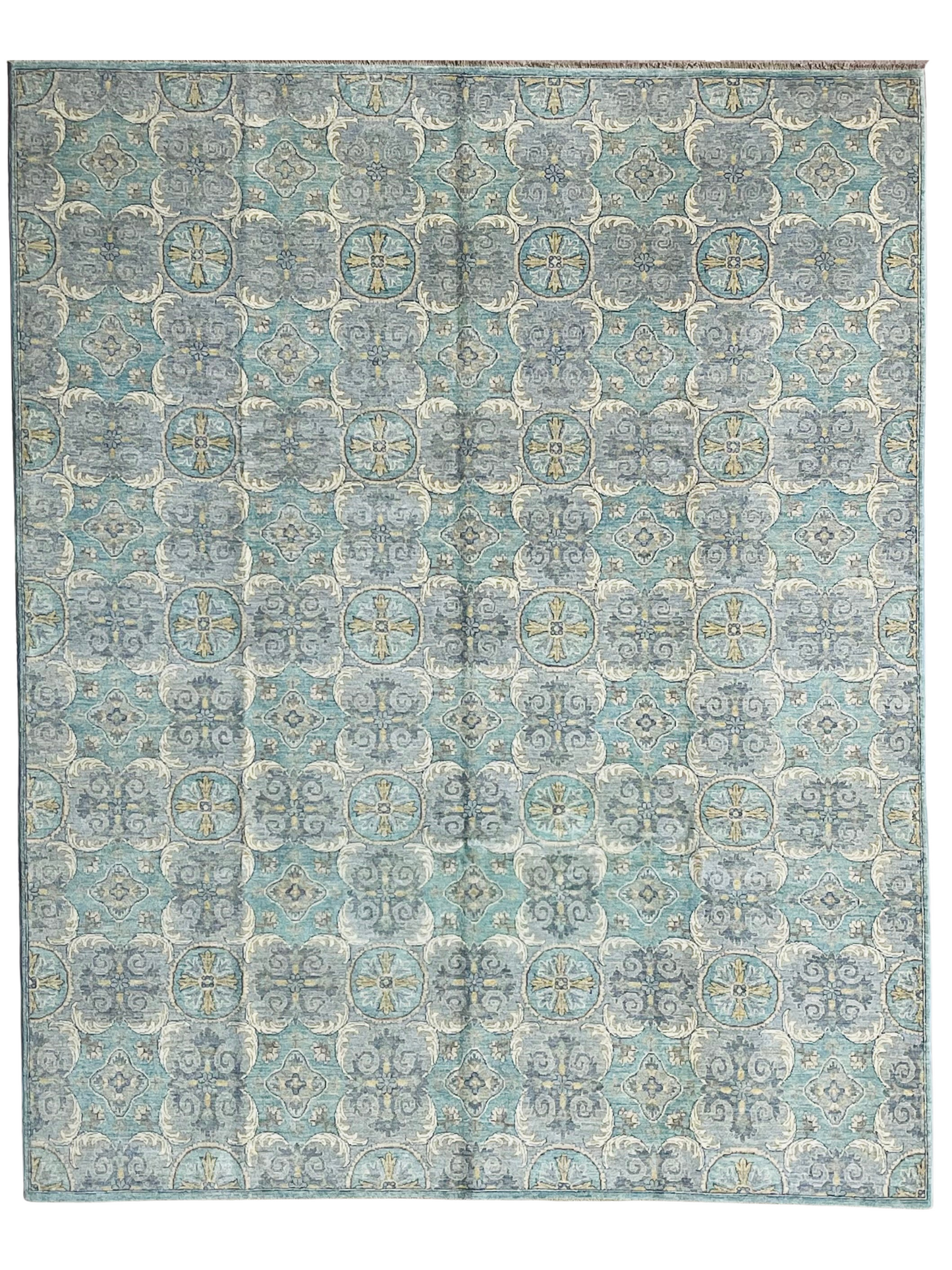 One of a Kind, Pure Wool, Naturally Dyed, Hand Knotted, Fine Afghan Traditional Chobi Area Rug – 10’ 0’’ x 8’ 0’’