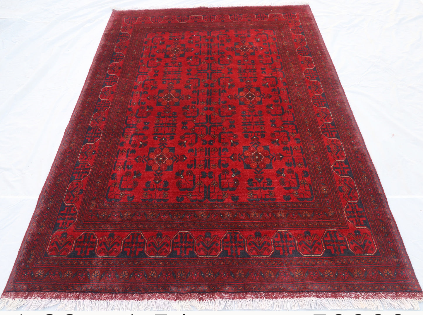 Pure Wool, Naturally Dyed, Hand Knotted, Fine Afghan Traditional Khal Mohammadi Area Rug – 6’ 6’’ x 4’ 12’’