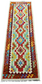 Colorful, Handwoven, Fine Afghan Maimana Kilim - Reversible Runner Rug - 6’ 3’’ x 2’ 0’’