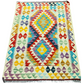 Colorful, Handwoven, Fine Afghan Maimana Kilim - Reversible Area Rug - 4’ 3’’ x 2’ 10’’