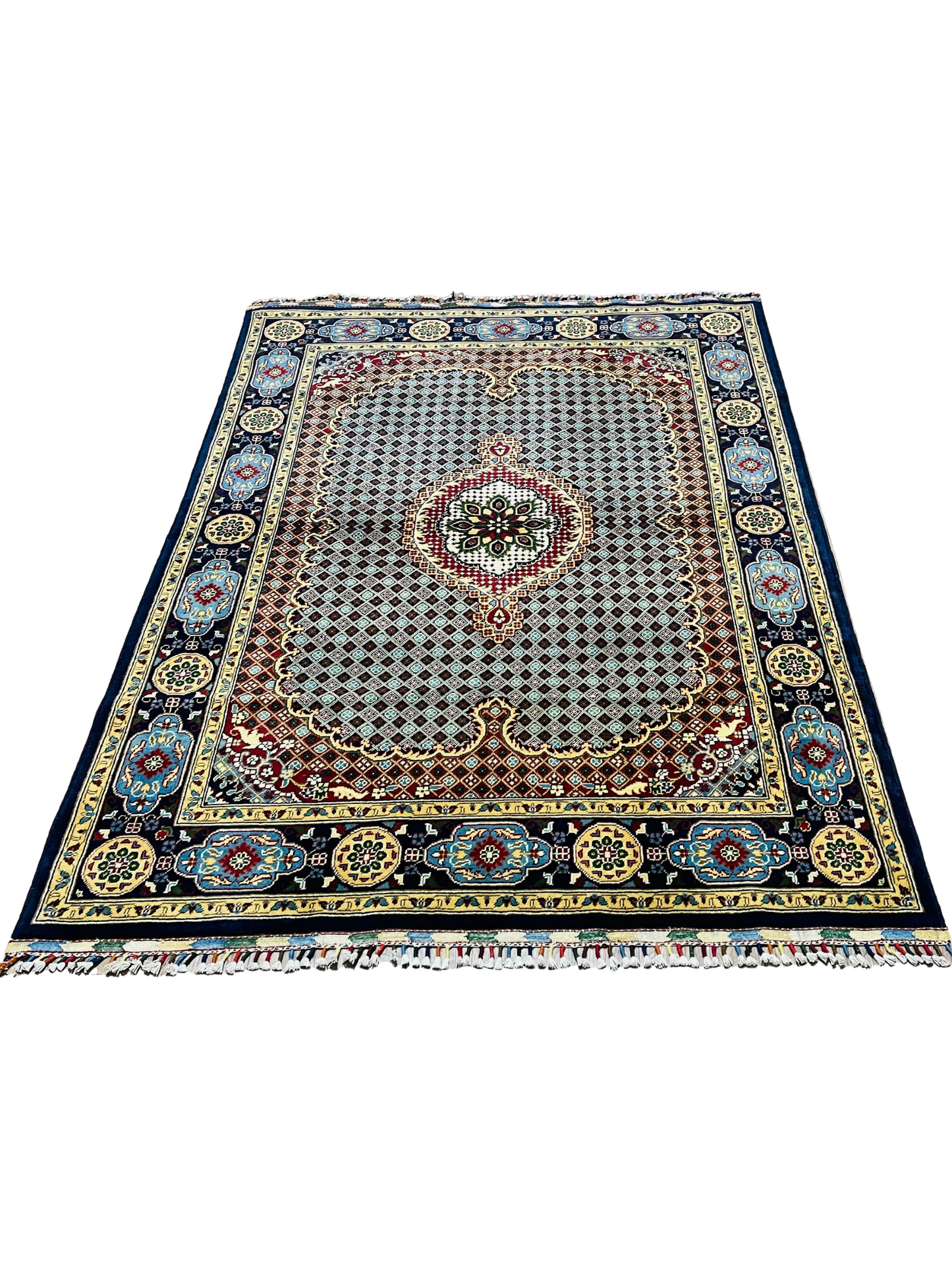 One of a Kind, Pure Wool, Naturally Dyed, Hand Knotted, Fine Afghan Tribal Merinos Area Rug – 6’ 6’’ x 4’ 10’’