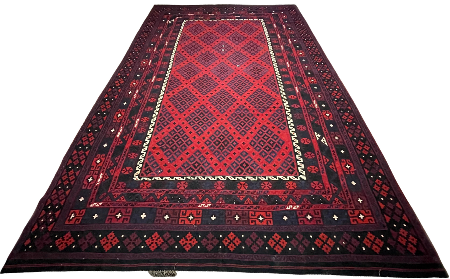 Afghan Handmad Rug - Ghalmori Kilim - 15’ 5’’ x 9’ 5'’