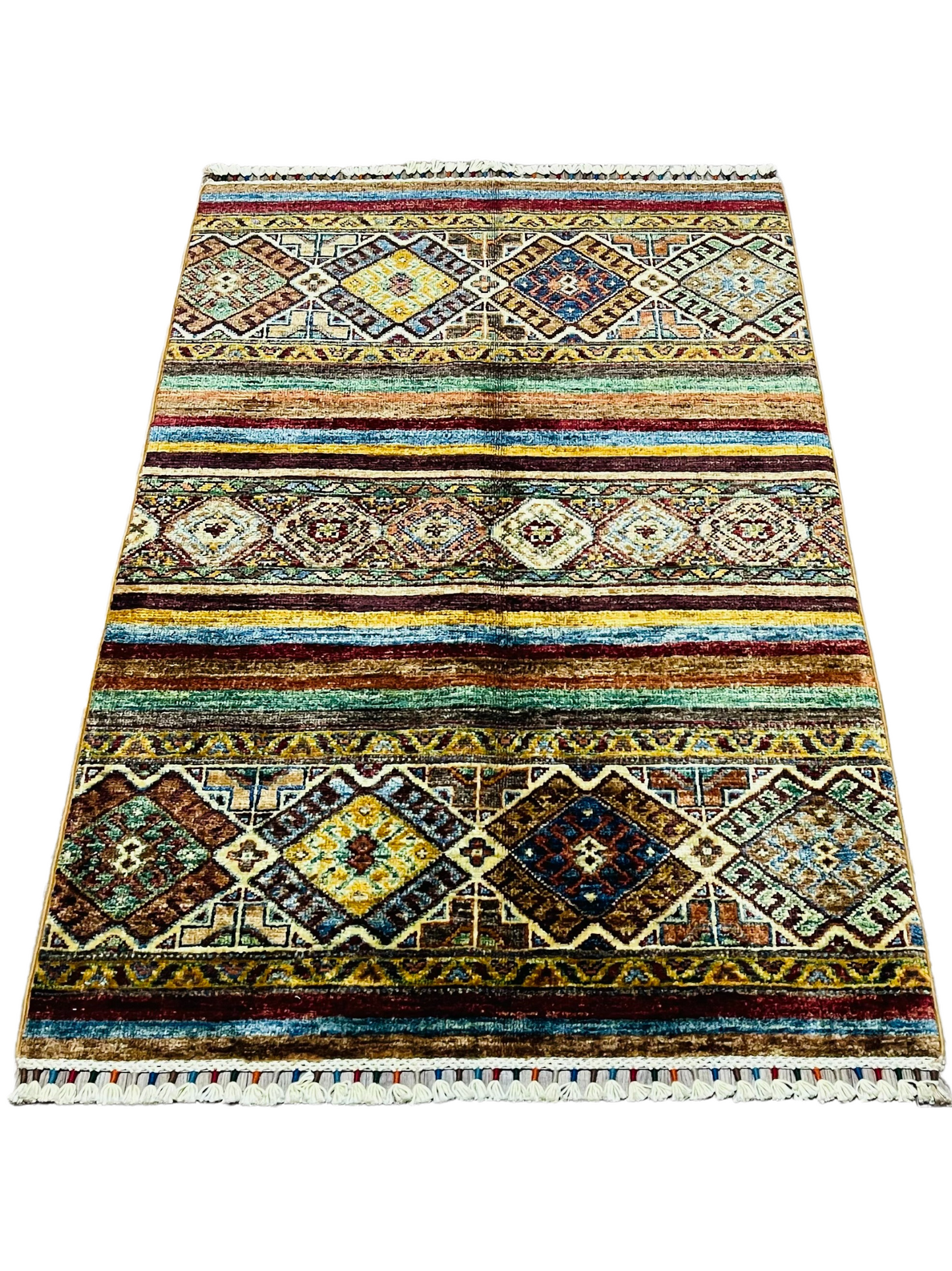 Afghan Handmade Rug - Tribal Khorjin  – 4’ 0’’ x 2’ 8’’