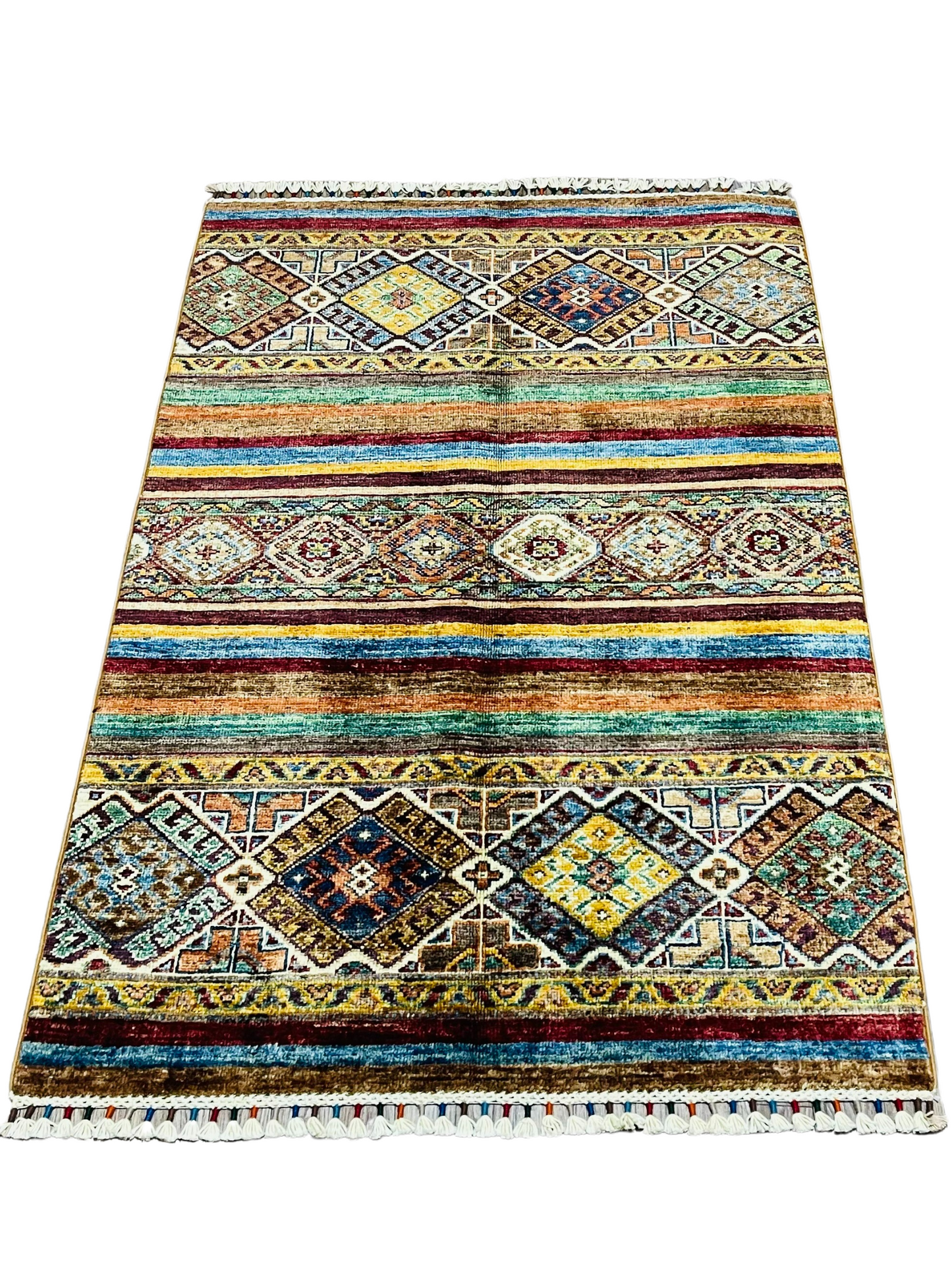 Afghan Handmade Rug -  Tribal Khorjin Area Rug – 4’ 1’’ x 2’ 7’’