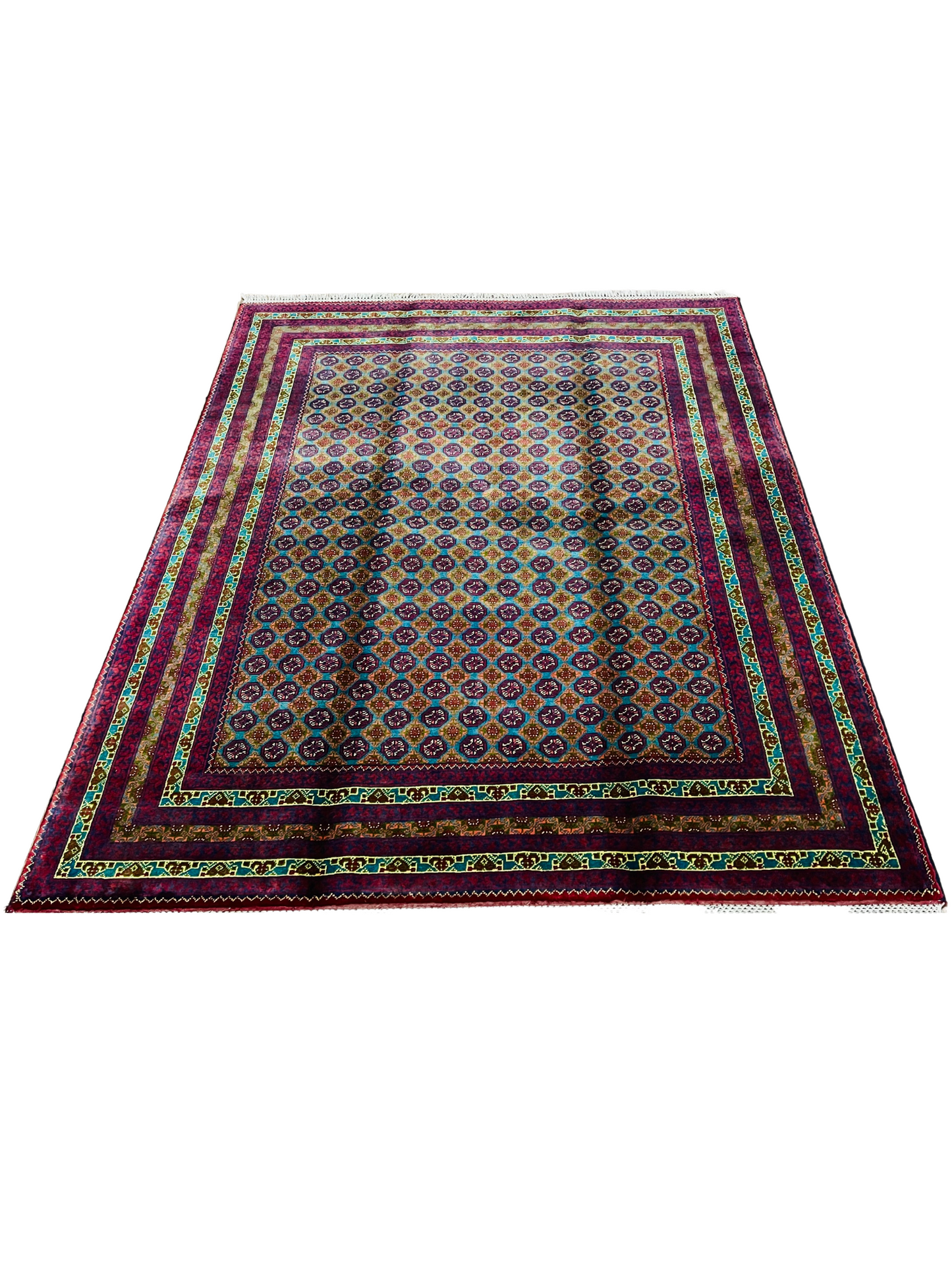 Afghan Handmade Rug - Traditional Mauri Gul – 6’ 3’’ x 4’ 10’’