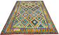 Colorful, Handwoven, Fine Afghan Maimana Kilim -Reversible Area Rug - 9’ 6’’ x 6’ 5’’