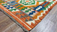 Colorful, Handwoven, Fine Afghan Maimana Kilim - Reversible Runner Rug - 9’ 7’’ x 2’ 9’’