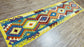 Colorful, Handwoven, Fine Afghan Maimana Kilim - Reversible Runner Rug - 9’ 9’’ x 2’ 6’’