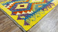 Colorful, Handwoven, Fine Afghan Maimana Kilim - Reversible Runner Rug - 9’ 9’’ x 2’ 6’’