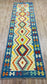 Colorful, Handwoven, Fine Afghan Maimana Kilim - Reversible Runner Rug - 9’ 8’’ x 2’ 9’’