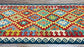 Colorful, Handwoven, Fine Afghan Maimana Kilim - Reversible Runner Rug - 8’ 0’’ x 2’ 10’’