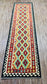 Colorful, Handwoven, Fine Afghan Maimana Kilim - Reversible Runner Rug - 9’ 9’’ x 2’ 9’’