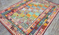 Colorful, Handwoven, Fine Afghan Maimana Kilim - Reversible Area Rug - 9’ 5’’ x 7’ 2’’