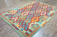 Colorful, Handwoven, Fine Afghan Maimana Kilim - Reversible Area Rug - 9’ 9’’ x 6’ 6’’