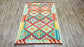 Colorful, Handwoven, Fine Afghan Maimana Kilim - Reversible Area Rug - 5’ 0’’ x 3’ 4’’