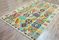 Colorful, Handwoven, Fine Afghan Maimana Kilim - Reversible Area Rug -  9’ 9’’ x 6’ 7’’