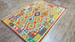 Colorful, Handwoven, Fine Afghan Maimana Kilim - Reversible Area Rug - 7’ 3’’ x 5’ 2’’