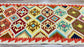 Colorful, Handwoven, Fine Afghan Maimana Kilim - Reversible Runner Rug - 6’ 11’’ x 2’ 5’’