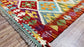 Colorful, Handwoven, Fine Afghan Maimana Kilim - Reversible Runner Rug - 6’ 0’’ x 2’ 7’’