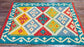 Colorful, Handwoven, Fine Afghan Maimana Kilim - Reversible Area Rug - 3’ 11’’ x 2’ 7’’