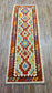 Colorful, Handwoven, Fine Afghan Maimana Kilim - Reversible Runner Rug - 6’ 3’’ x 2’ 0’’