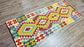 Colorful, Handwoven, Fine Afghan Maimana Kilim - Reversible Runner Rug - 6’ 4’’ x 2’ 6’’