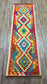 Colorful, Handwoven, Fine Afghan Maimana Kilim - Reversible Runner Rug - 6’ 7’’ x 1’ 12’’