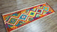 Colorful, Handwoven, Fine Afghan Maimana Kilim - Reversible Runner Rug - 6’ 7’’ x 1’ 12’’