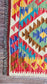 Colorful, Handwoven, Fine Afghan Maimana Kilim - Reversible Runner Rug - 6’ 7’’ x 1’ 12’’