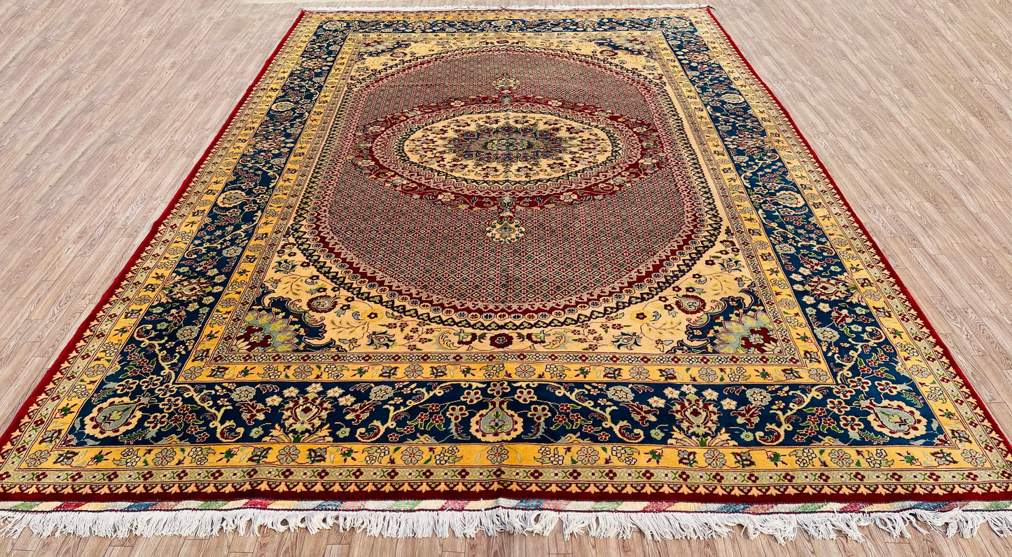 One of a Kind, Pure Wool, Naturally Dyed, Hand Knotted, Fine Afghan Tribal Merinos Area Rug – 12’ 4’’ x 8’ 6’’