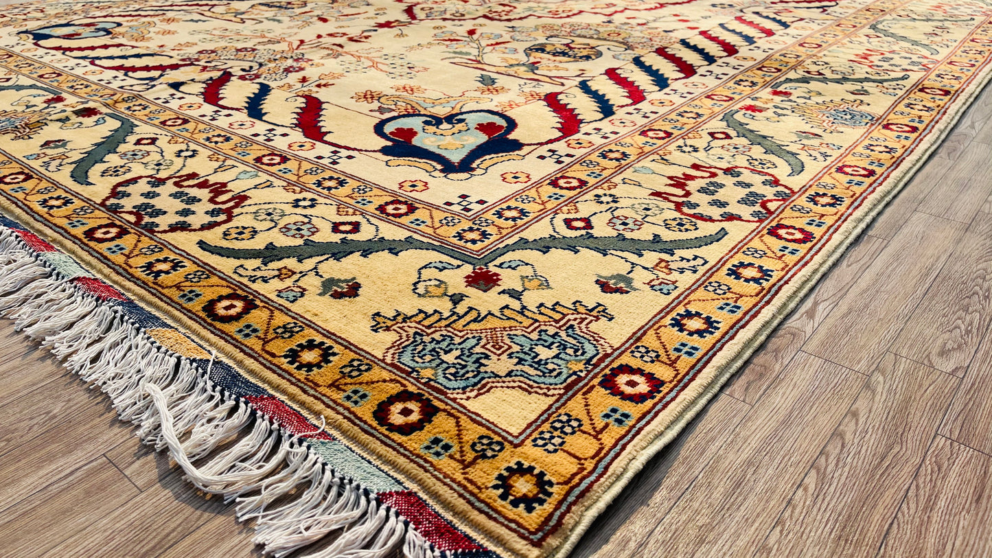 One of a Kind, Pure Wool, Naturally Dyed, Hand Knotted, Fine Afghan Tribal Merinos Area Rug – 10’ 0’’ x 6’ 8’’