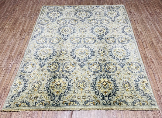 One of a Kind, Fine, Pure Wool, Naturally Dyed, Hand Knotted, Afghan Traditional Chobi Rug - 7’ 7’’ x 5’ 7’’