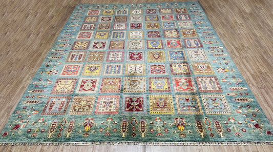 One of a Kind, Fine, Soft and Pure Wool, Hand Knotted, Afghan Traditional Aiyana Rug - 11’ 7’’ x 8’ 11’’