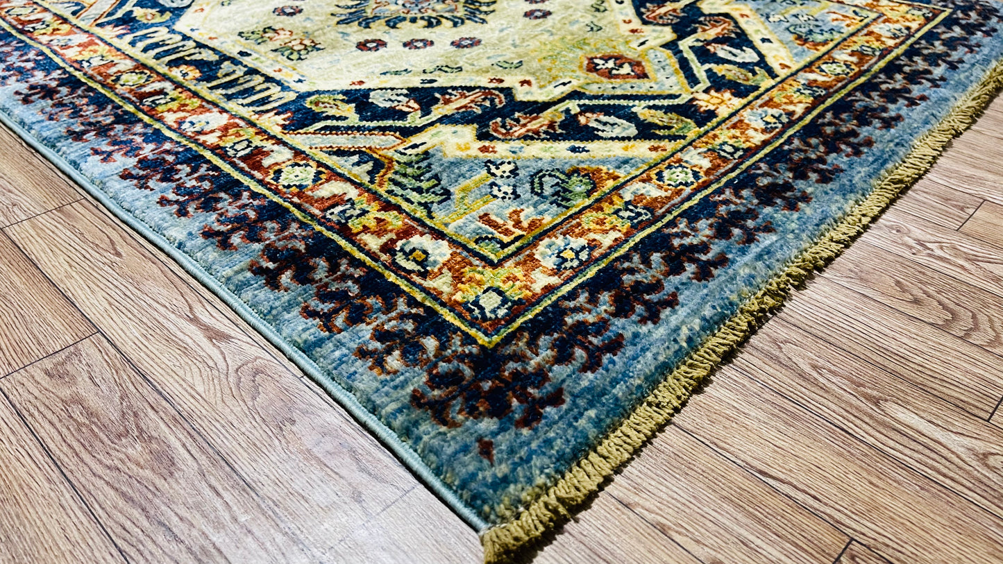 One of a Kind, Pure Wool, Naturally Dyed, Hand Knotted, Fine Afghan Traditional Chobi Runner Rug – 9’ 11’’ x 2’ 1’’