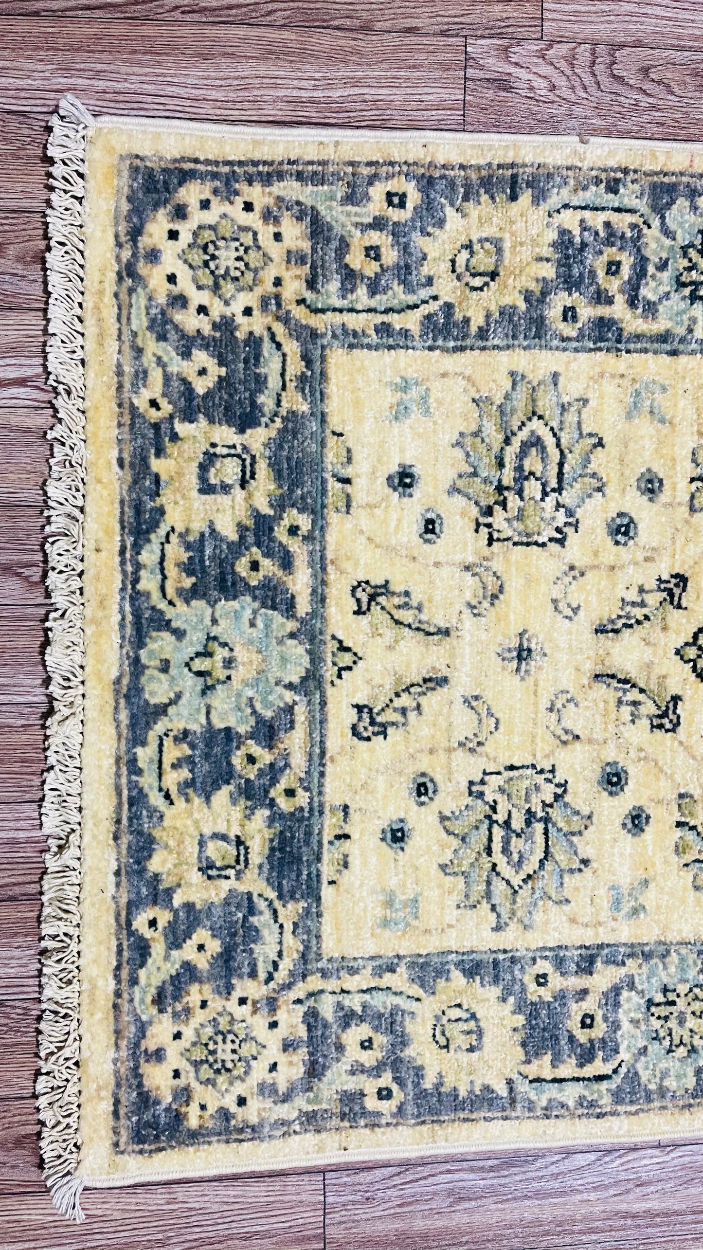 Pure Wool, Naturally Dyed, Hand Knotted, Fine Afghan Traditional Chobi Runner Rug - 5' 6'' x 1' 10''